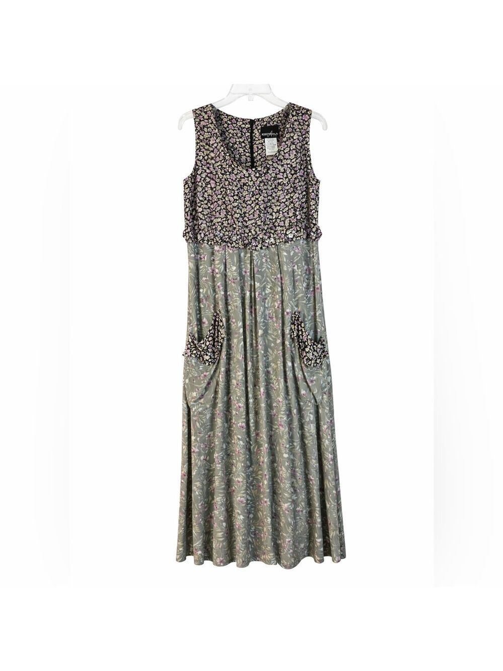 Vintage 90s Cottagecore Eclectic Grandma Floral Maxi Size 4P